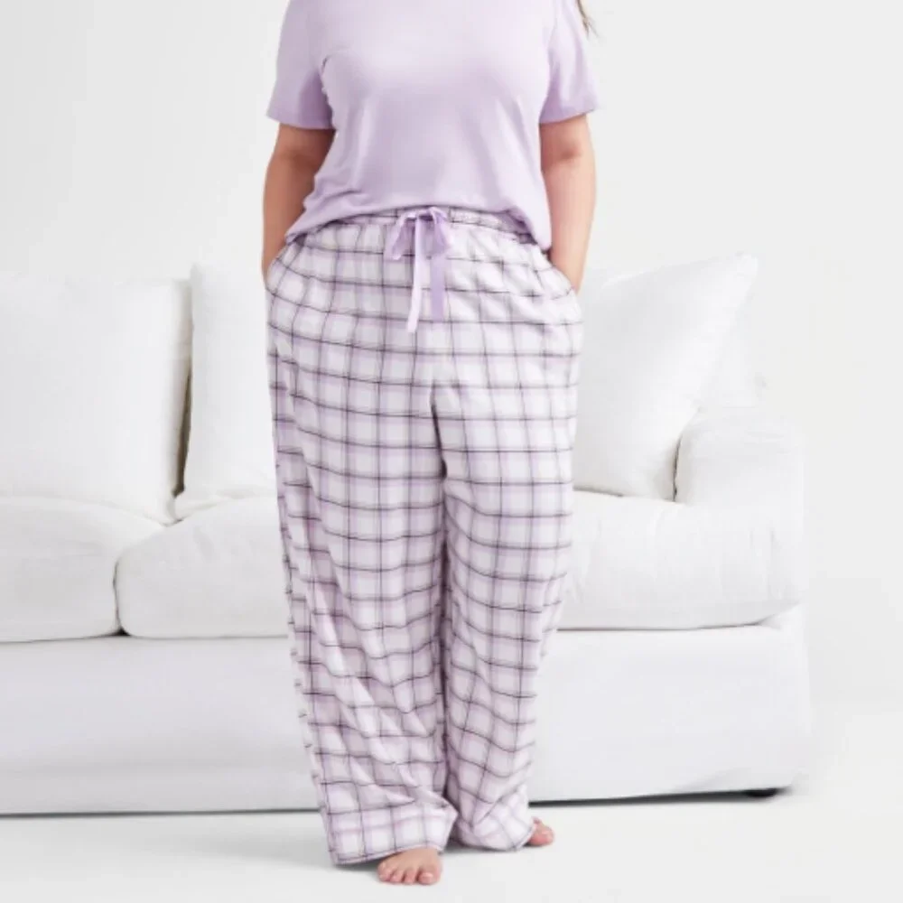State of Day Women's Plaid Flannel Pajama Pants Size 1X 10479